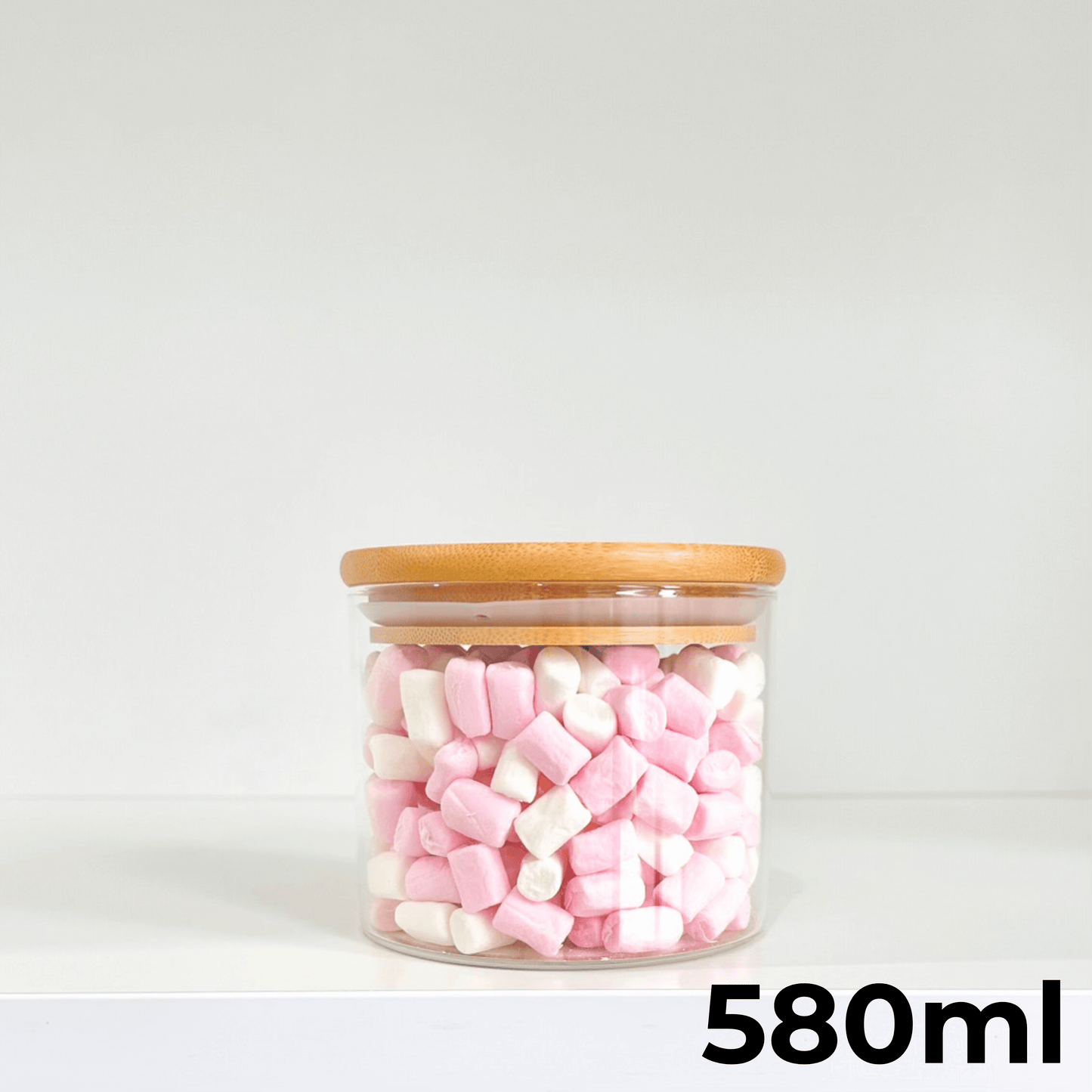 Round Glass Bamboo Storage Jars – 8 Sizes-5