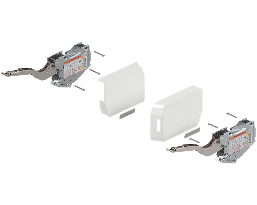 Blum AVENTOS Overhead Stay HK-S Lift Mechanism Set with TIP-ON in White Power Factor 220 - 500 Cabinet height to a maximum of 600mm by W&B