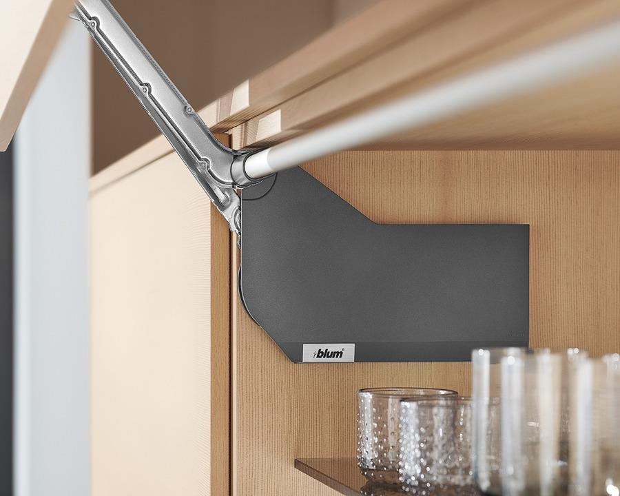 Blum AVENTOS Overhead Stay HL Cover Plate in Dark Grey Not compatible with SERVO-DRIVE by W&B