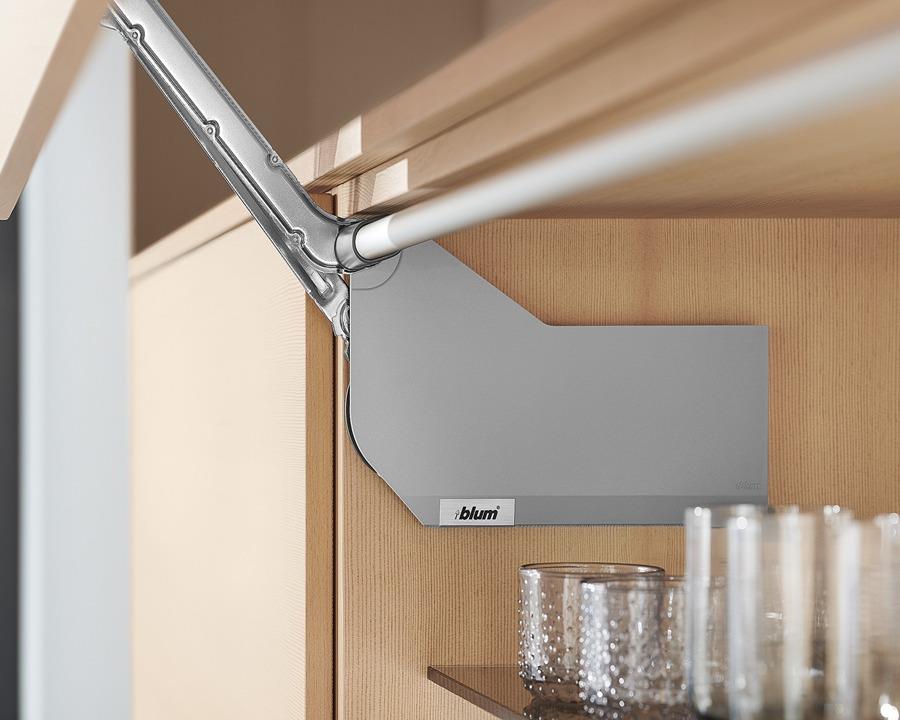 Blum AVENTOS Overhead Stay HL Cover Plate in Light Grey Not compatible with SERVO-DRIVE by W&B