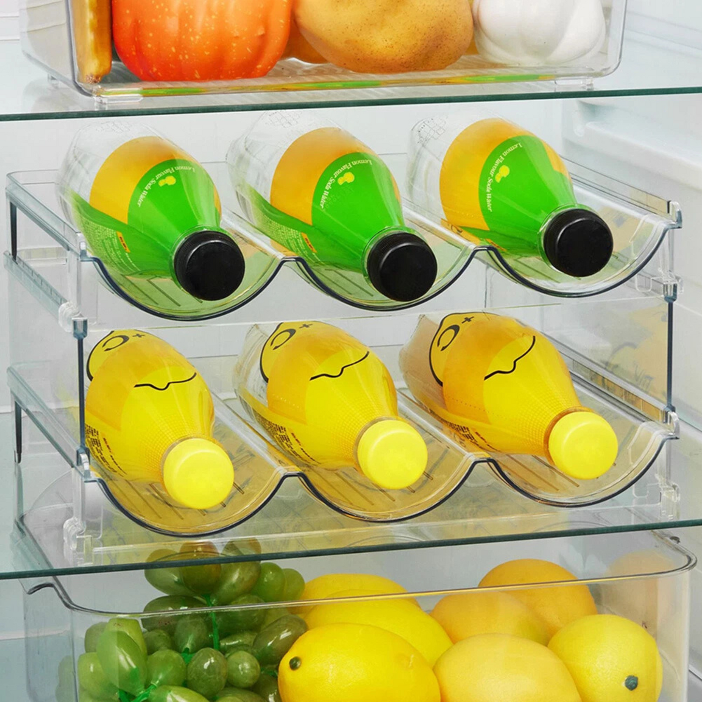 Large Stackable Bottle Organiser – Clear, Durable & Space-Saving-1