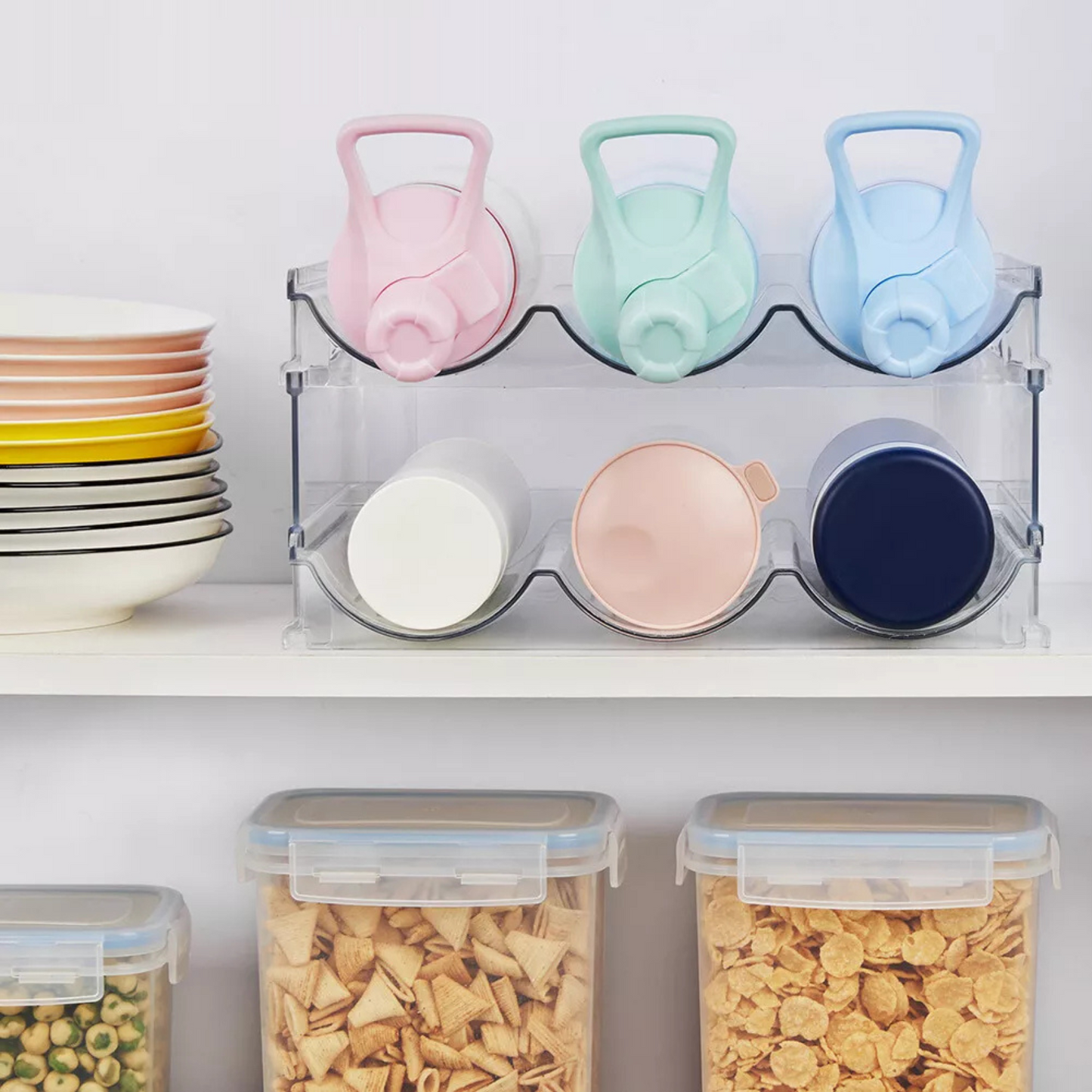 Large Stackable Bottle Organiser – Clear, Durable & Space-Saving-2