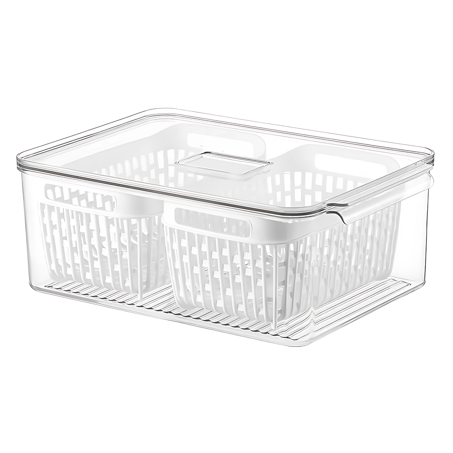 Fridge Storage Container with Double Basket-0