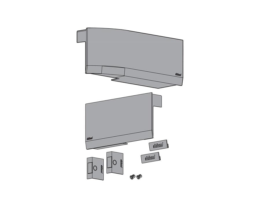 Blum AVENTOS Overhead Stay HK Top Cover Plate Compatible with SERVO-DRIVE in Dark Grey by W&B