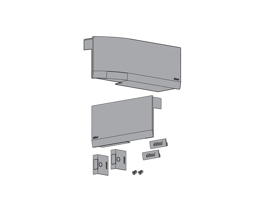Blum AVENTOS Overhead Stay HK top Cover Plate Compatible with SERVO-DRIVE in Light Grey by W&B