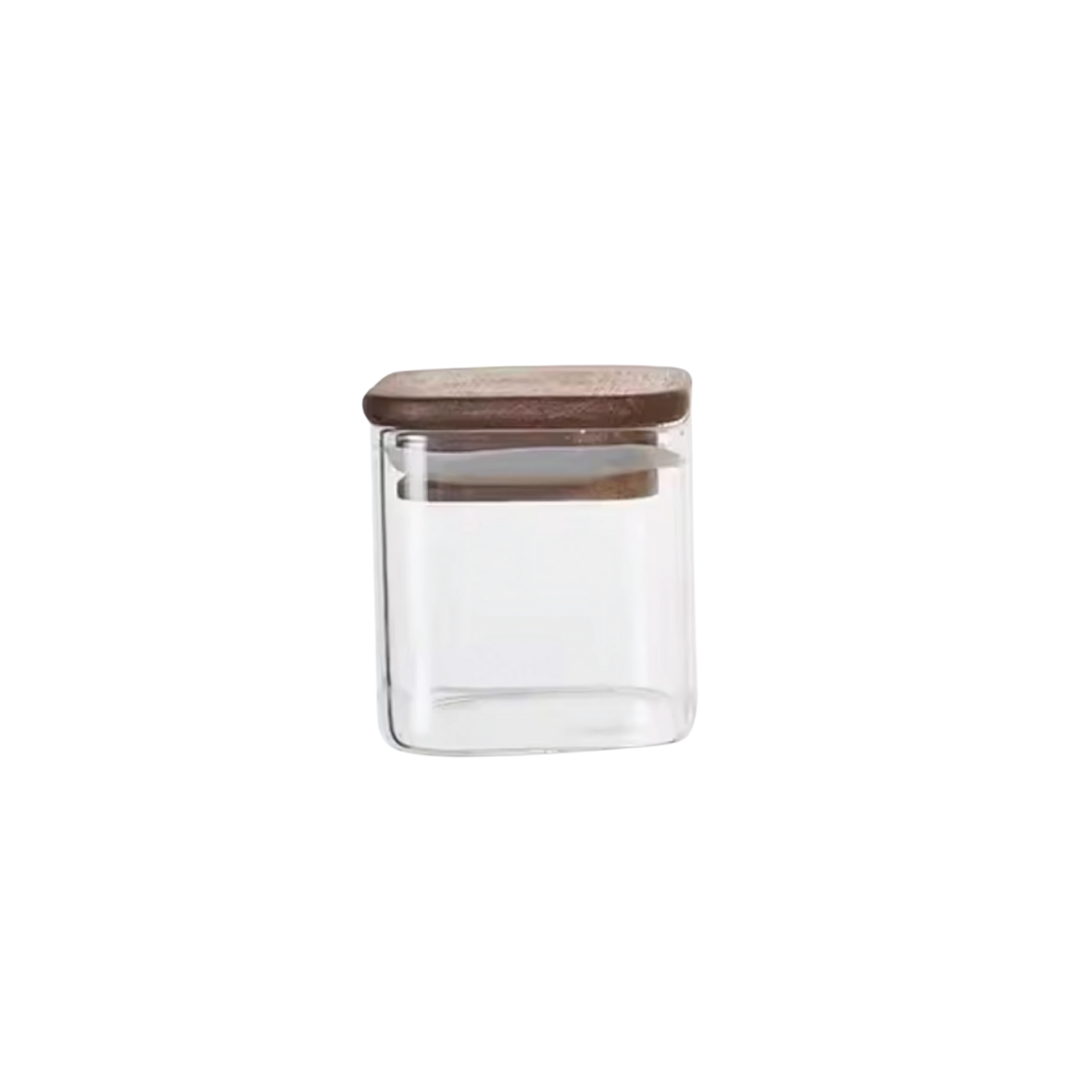 Square Acacia Spice Jars – 3 Sizes-1