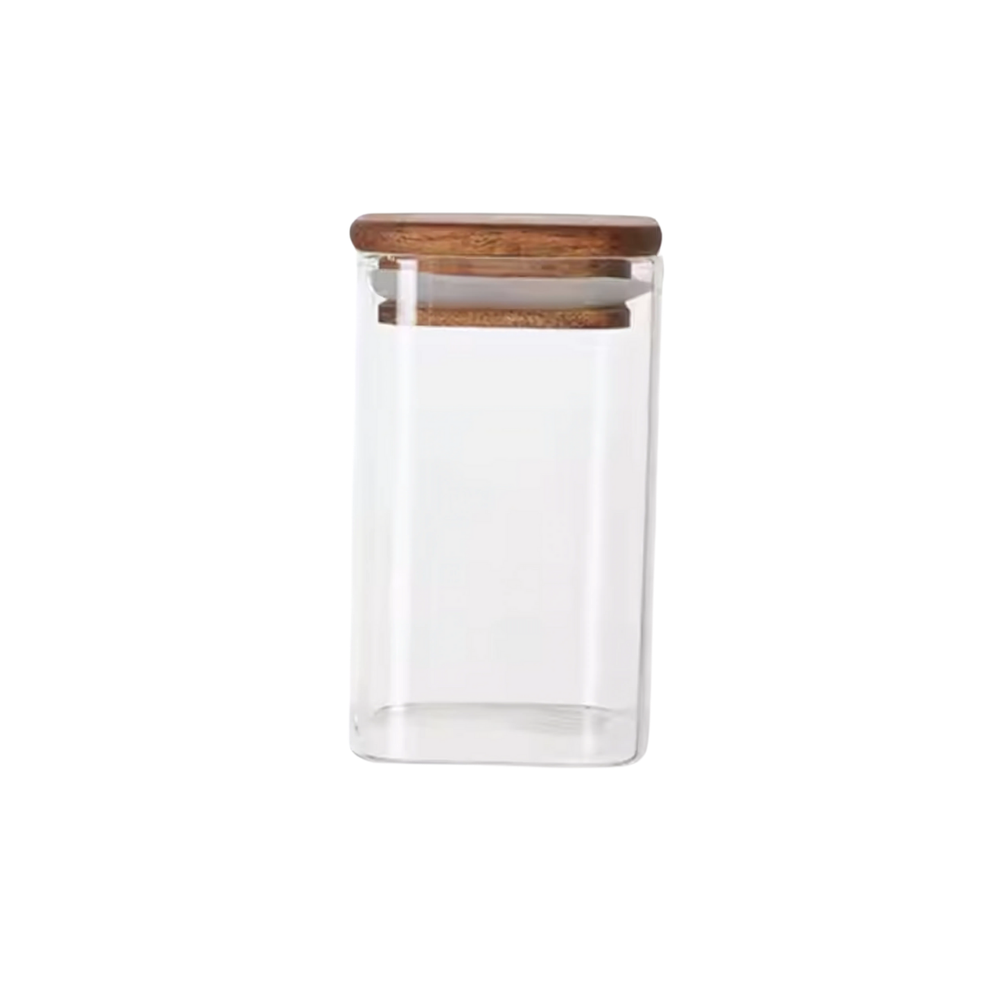 Square Acacia Spice Jars – 3 Sizes-0