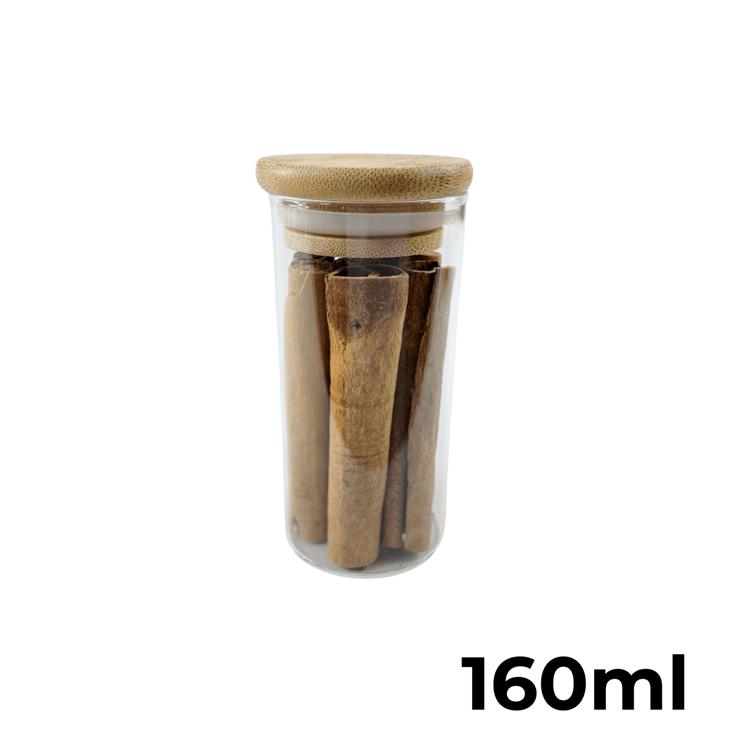 Round Glass Spice Jars with Bamboo Lid – 3 Sizes-4