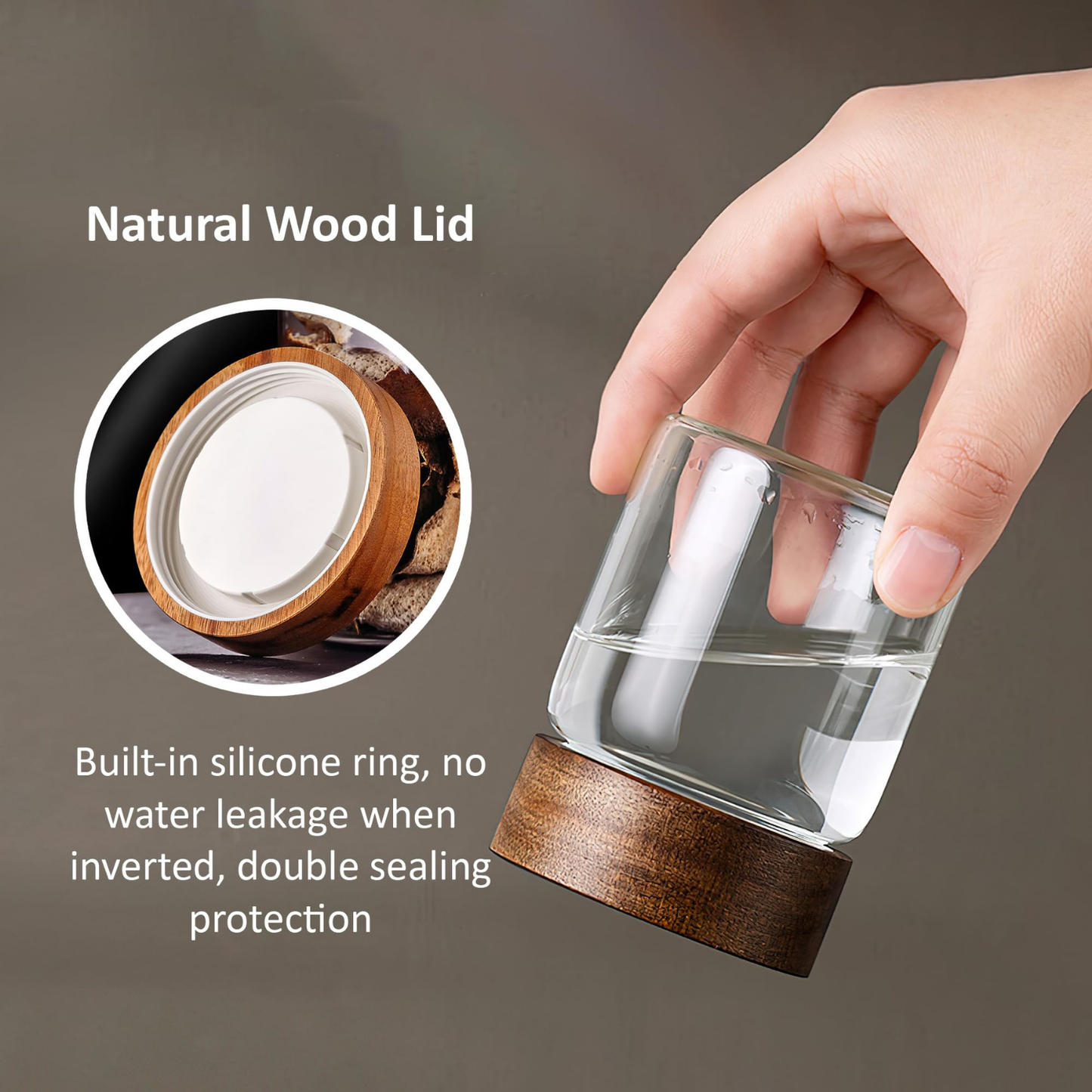 135ml Acacia Lid Glass Jar – Spice Pantry Storage-3