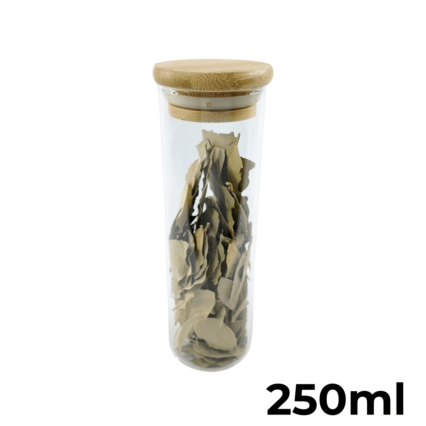 Round Glass Spice Jars with Bamboo Lid – 3 Sizes-5