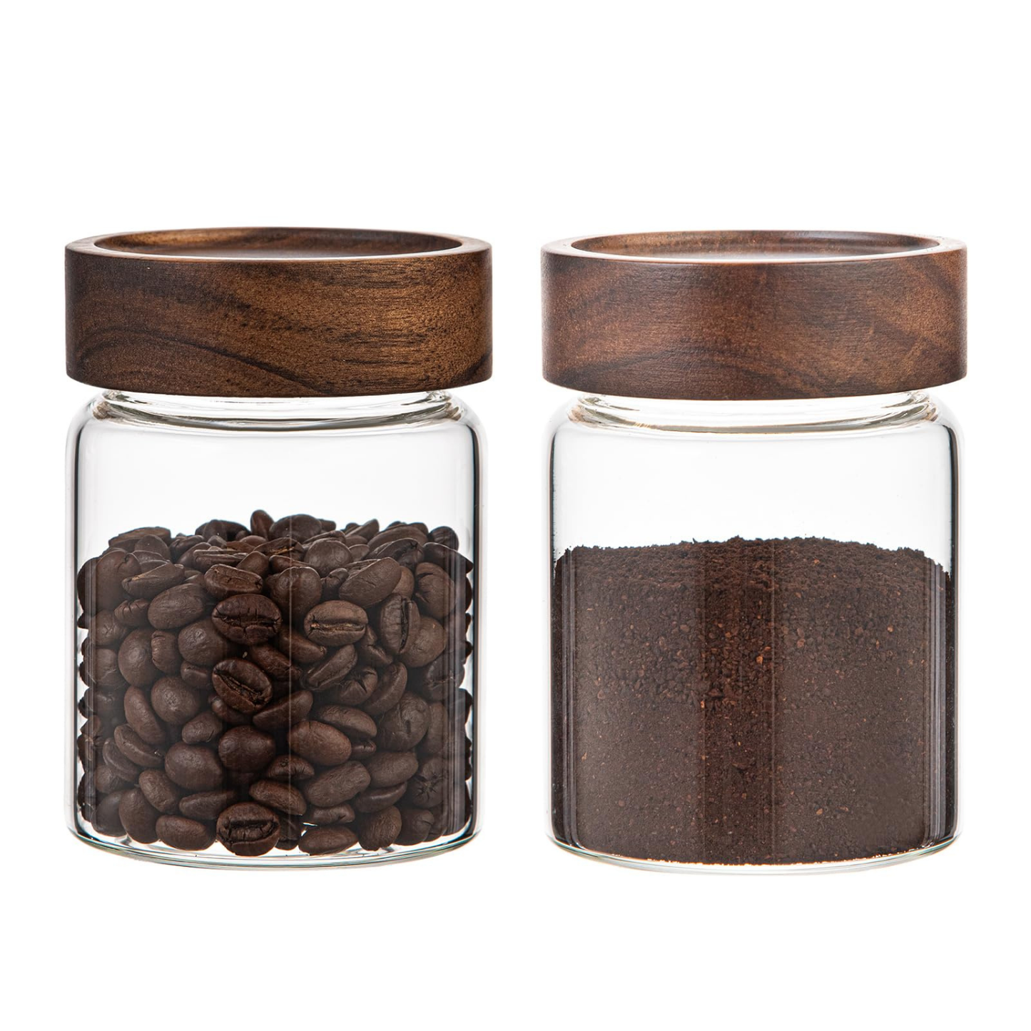 135ml Acacia Lid Glass Jar – Spice Pantry Storage-1