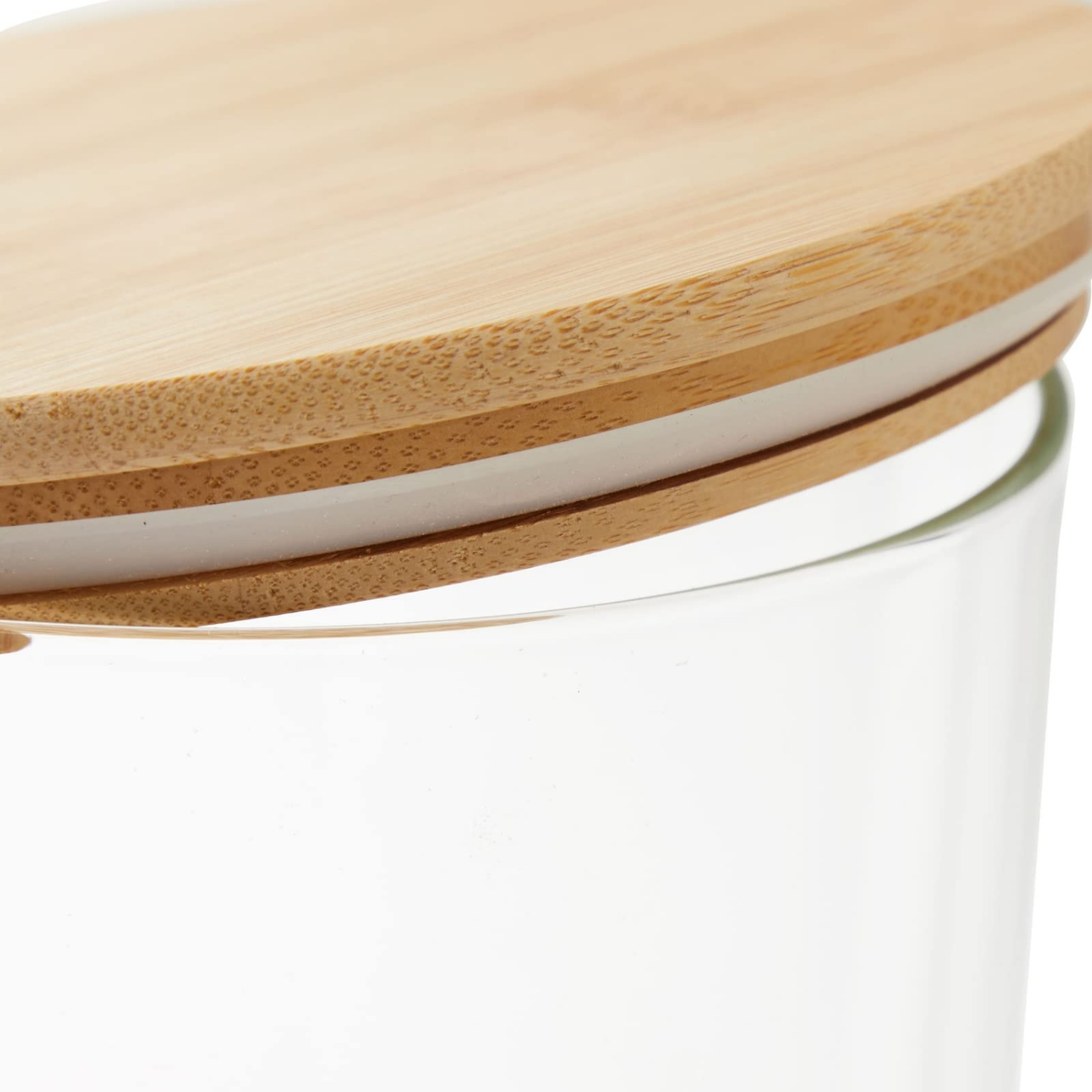 Large Glass Storage Jar with Bamboo Lid 3.2L - Kitchen Pantry Container-3