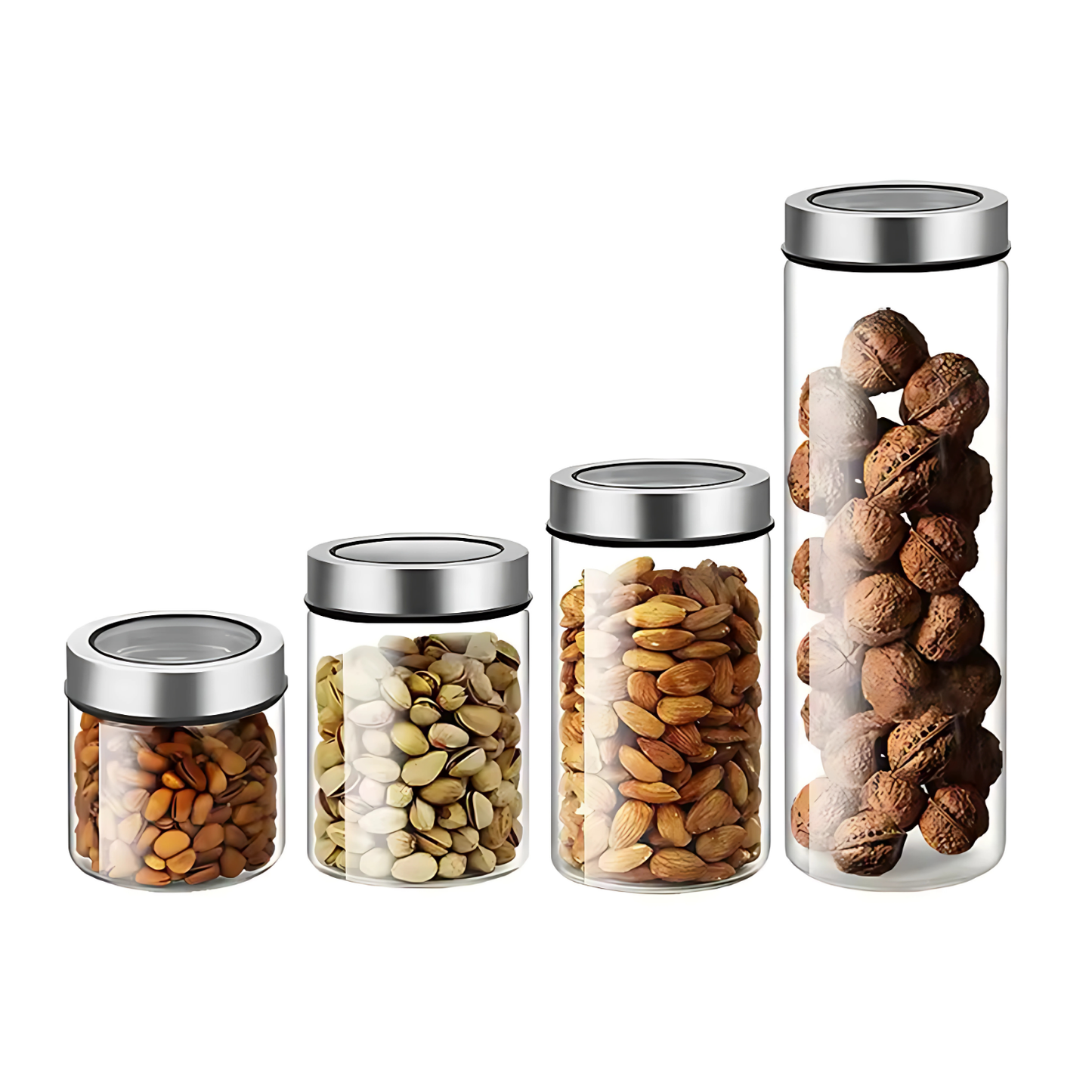 Glass Storage Jar – 1300ml with Clear Top Lid-4