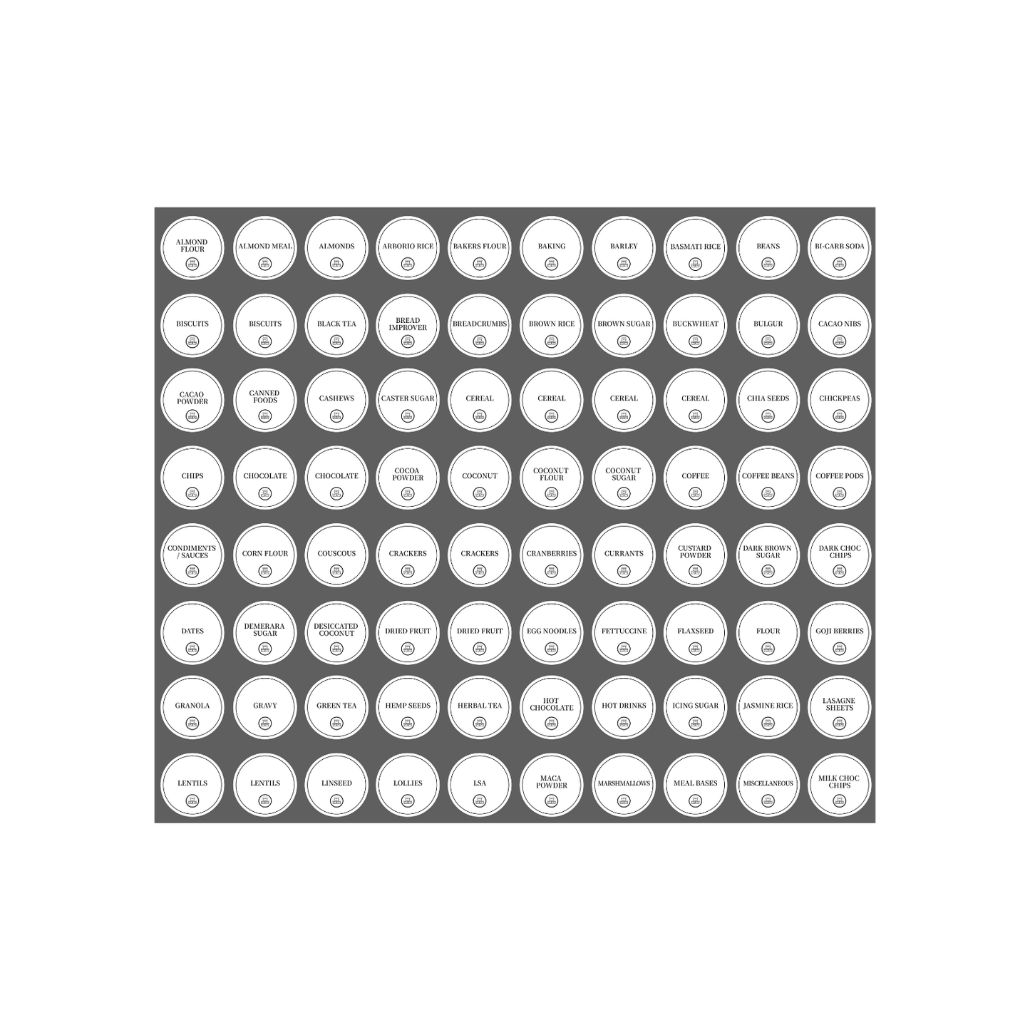 Complete Pantry Sticker Set – 156 Round Labels-1