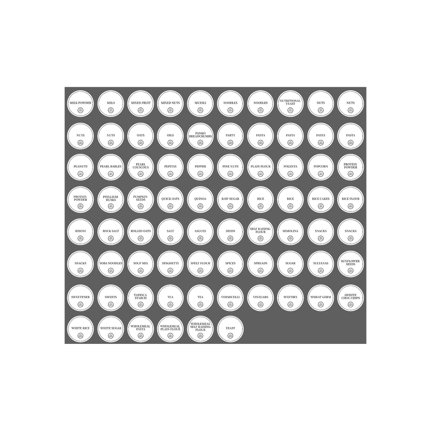 Complete Pantry Sticker Set – 156 Round Labels-3