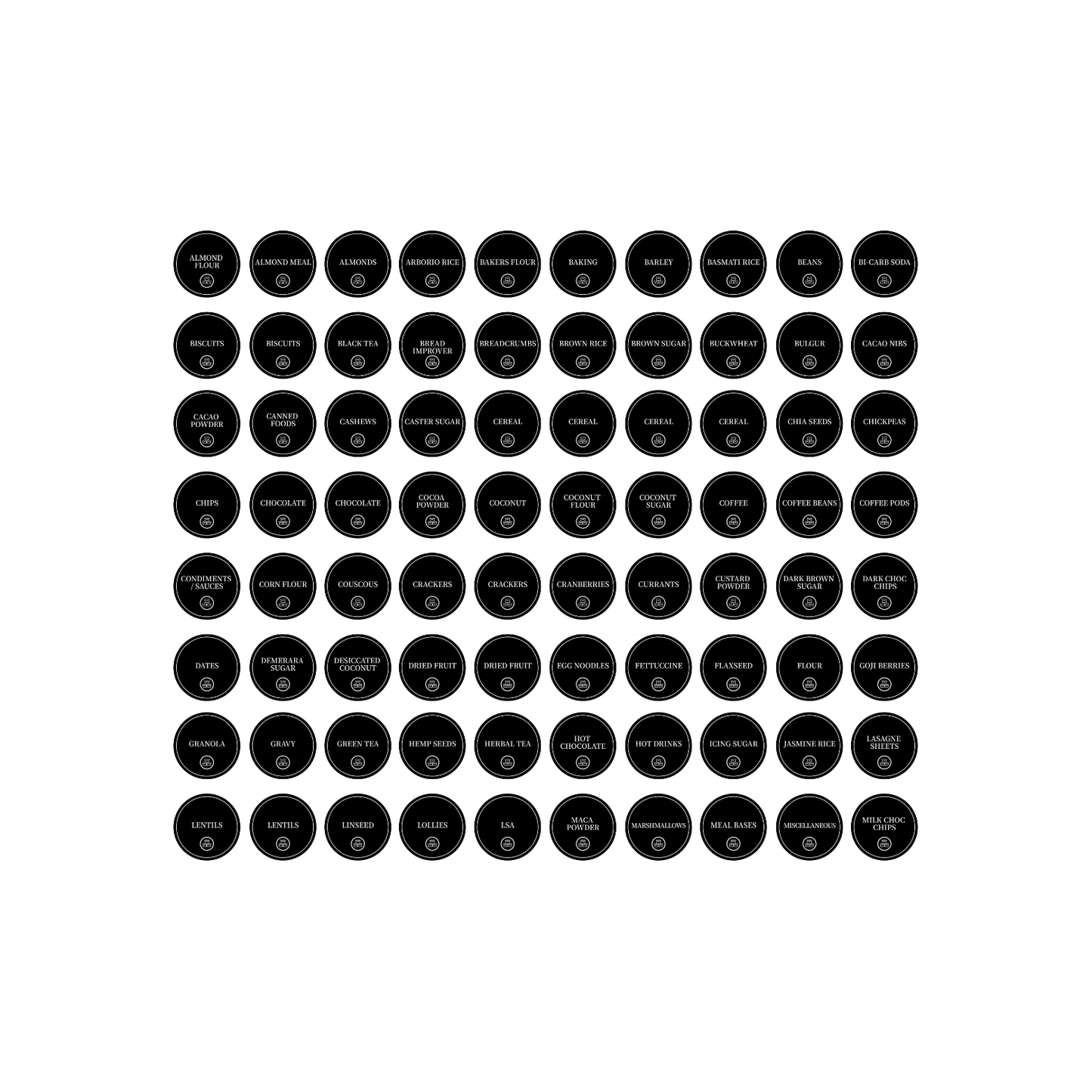 Complete Pantry Sticker Set – 156 Round Labels-2