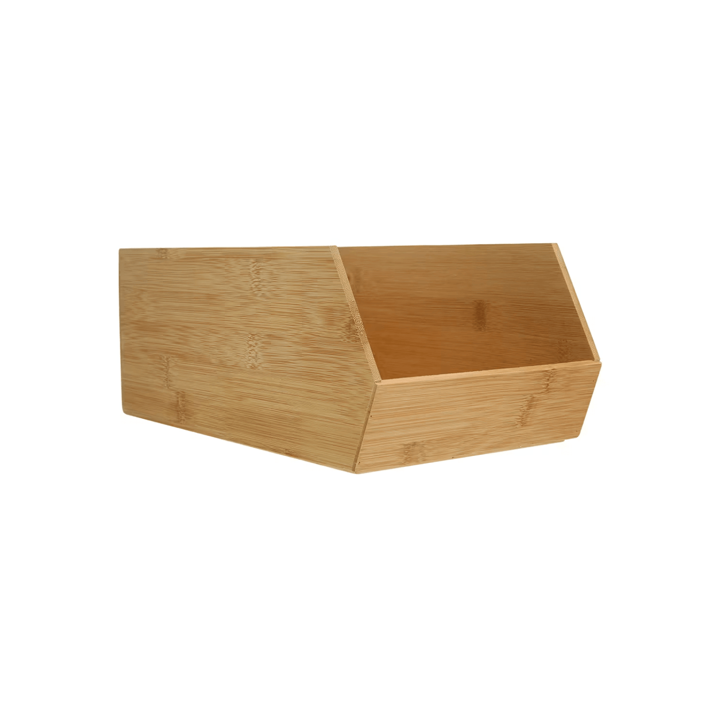 Bamboo Stackable Basket – Space-Saving Kitchen Organisation-0