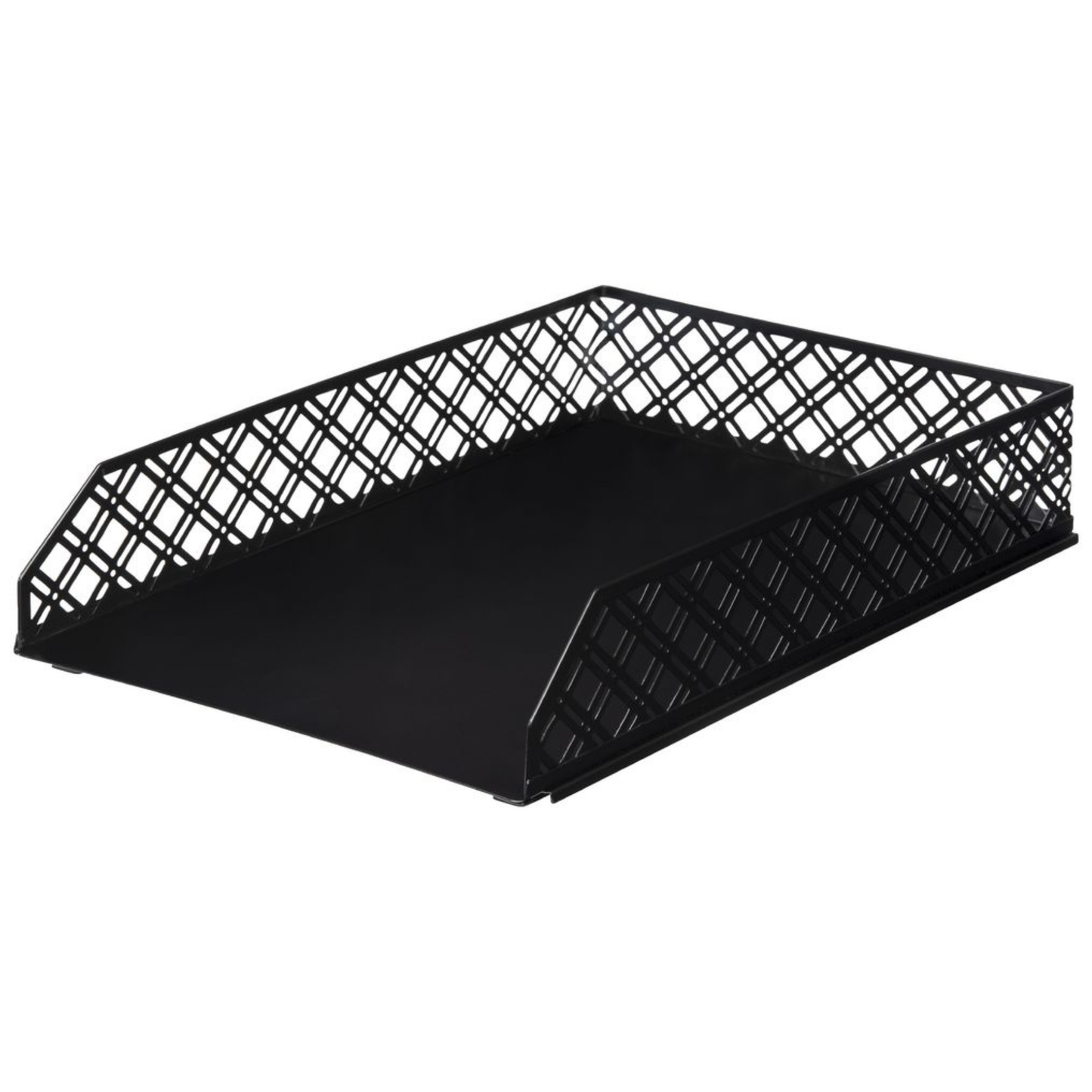 Black Metal Document Tray for Desk Organisation-2