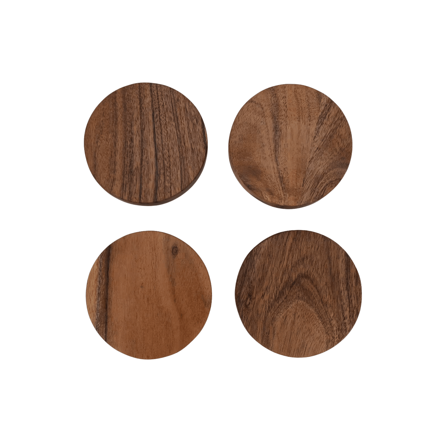 Set of 4 Acacia Wood Coasters – Protect Your Surfaces in Style-2