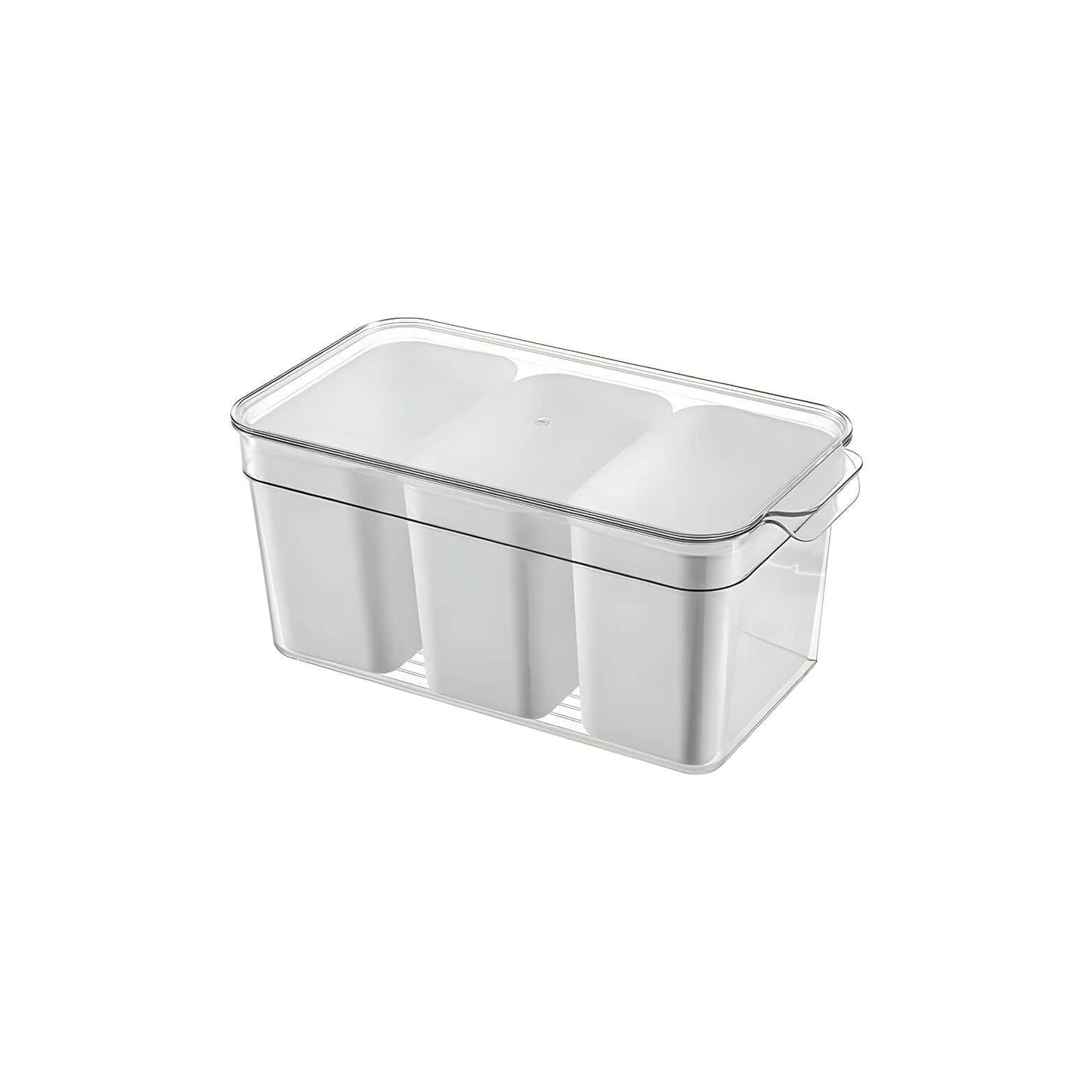 Triple Clear Fridge Organiser with Removable Baskets-0