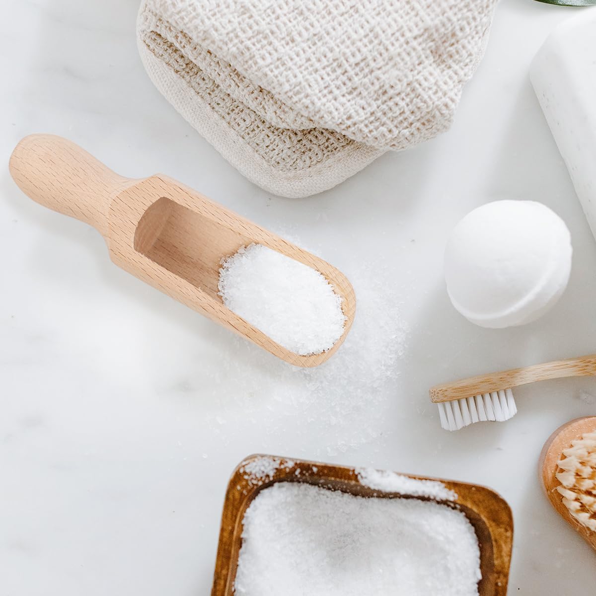 Large Wooden Scoop – Durable Beechwood Kitchen & Laundry Tool-1