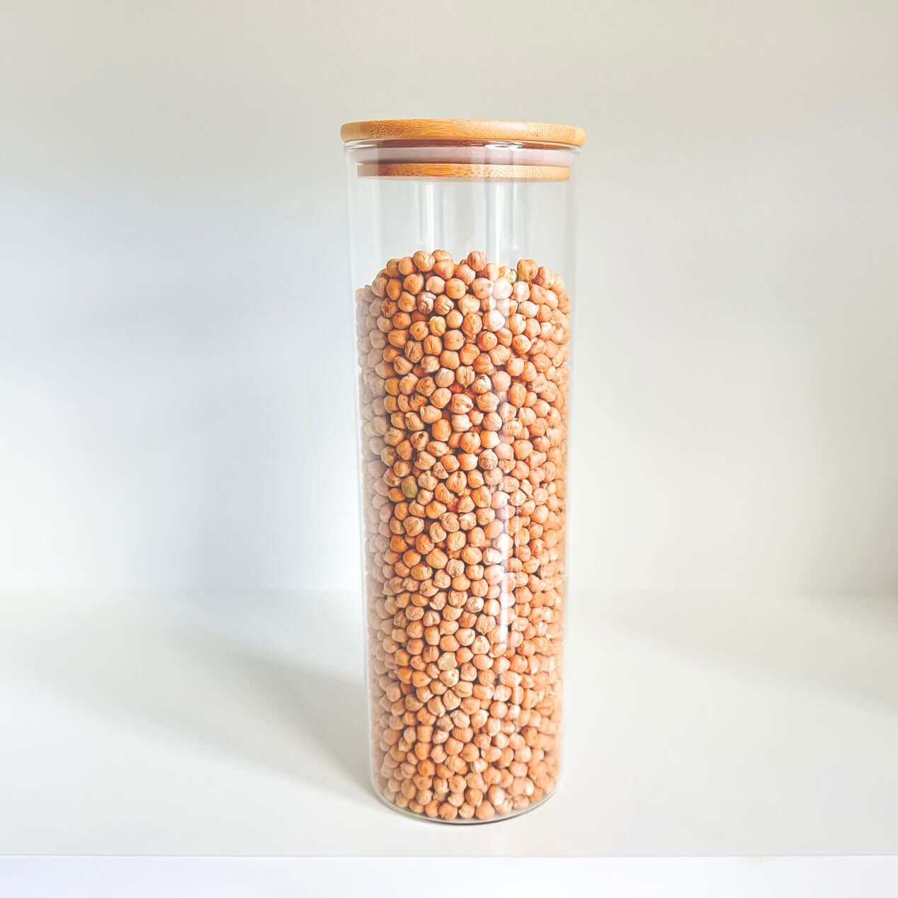Round Glass Bamboo Storage Jars – 8 Sizes-1