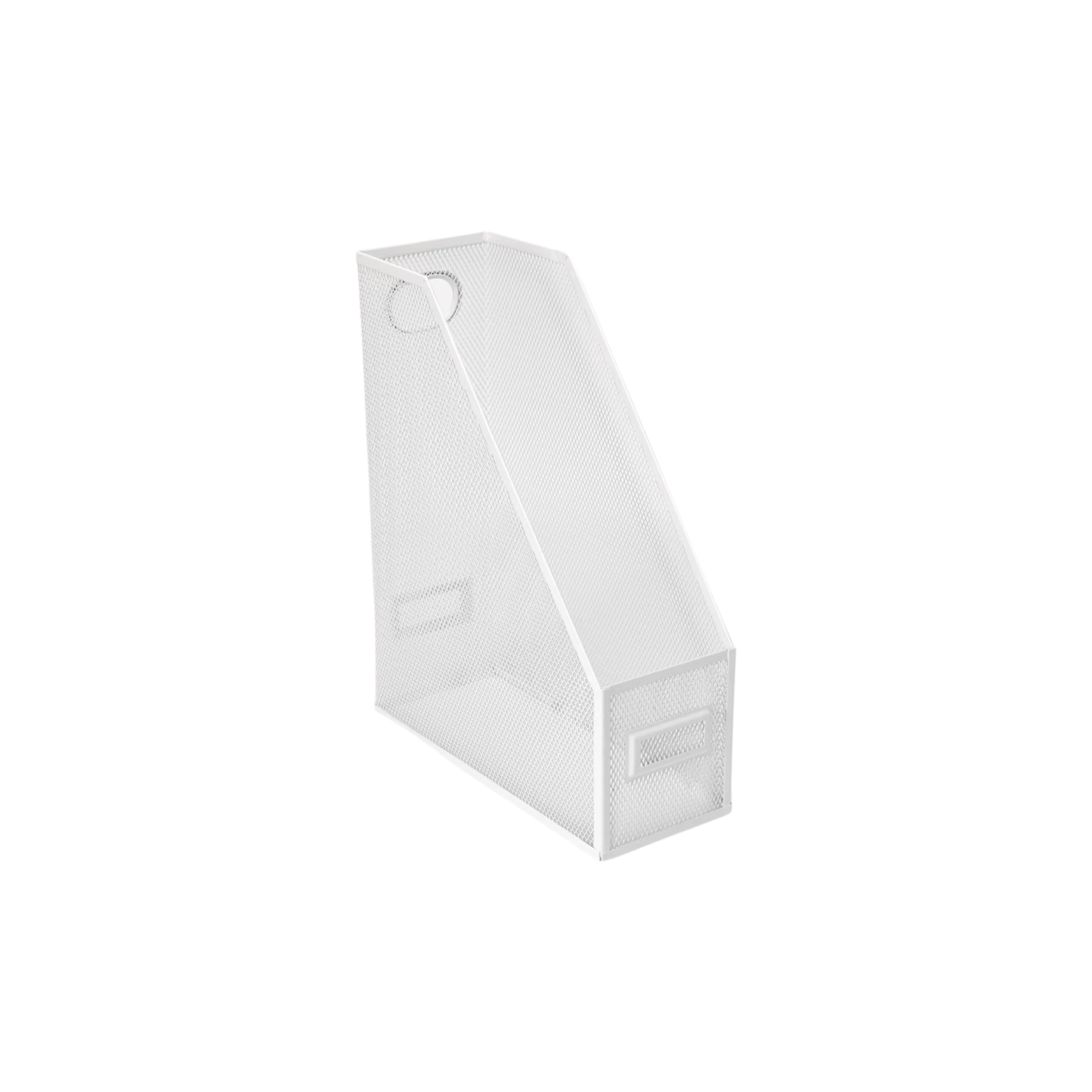 White Metal Magazine File Holder for Organised Storage-2