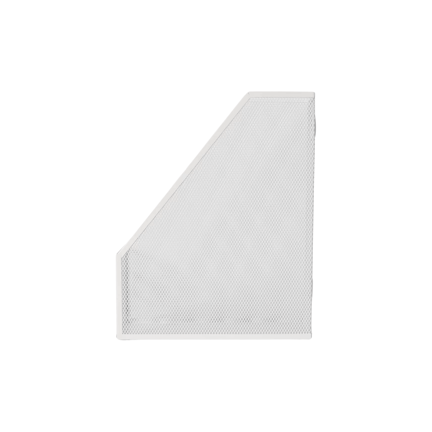 White Metal Magazine File Holder for Organised Storage-3