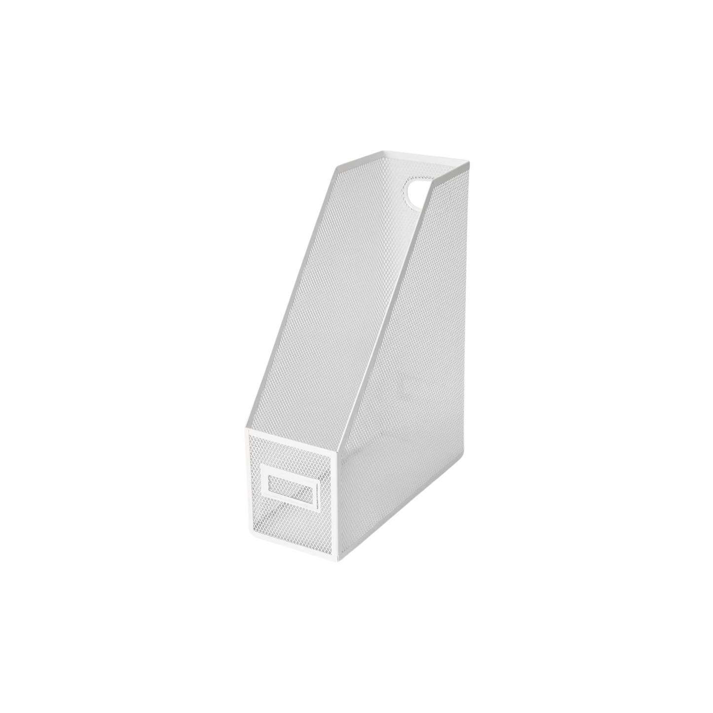 White Metal Magazine File Holder for Organised Storage-4