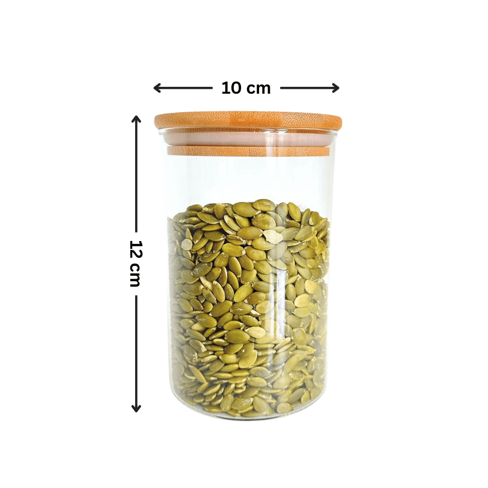 840ml Glass Storage Jar with Bamboo Lid-1