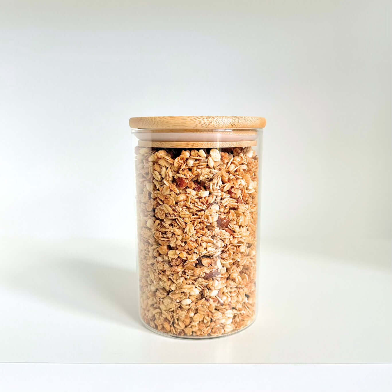 Round Bamboo Glass Jars Small Pantry Set – 10 Pack-3