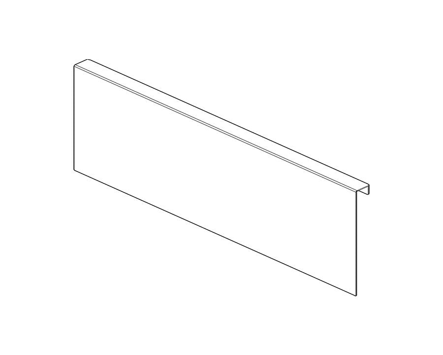 Blum AMBIA-LINE Back Adapter 1 C Height 177mm Silk White Size: 218mm ZC7A0POC by W&B