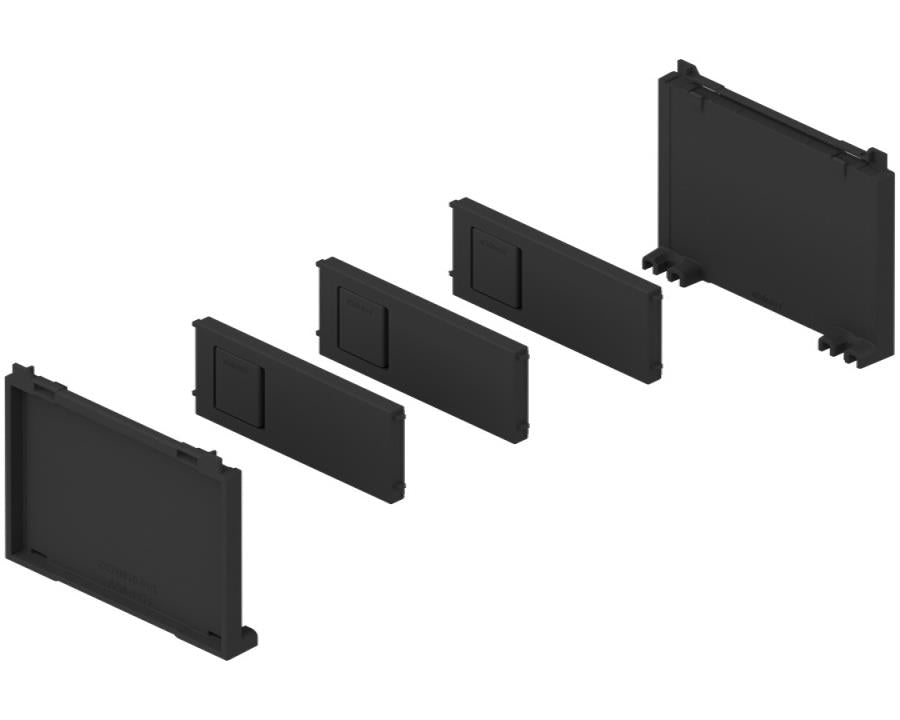 Blum AMBIA-LINE bottle set 1 100 mm Carbon Black ZC7B0100S by W&B