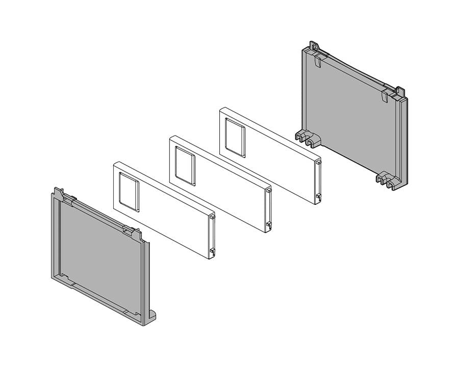 Blum AMBIA-LINE bottle set 1 100 mm Silk White ZC7B0100S by W&B