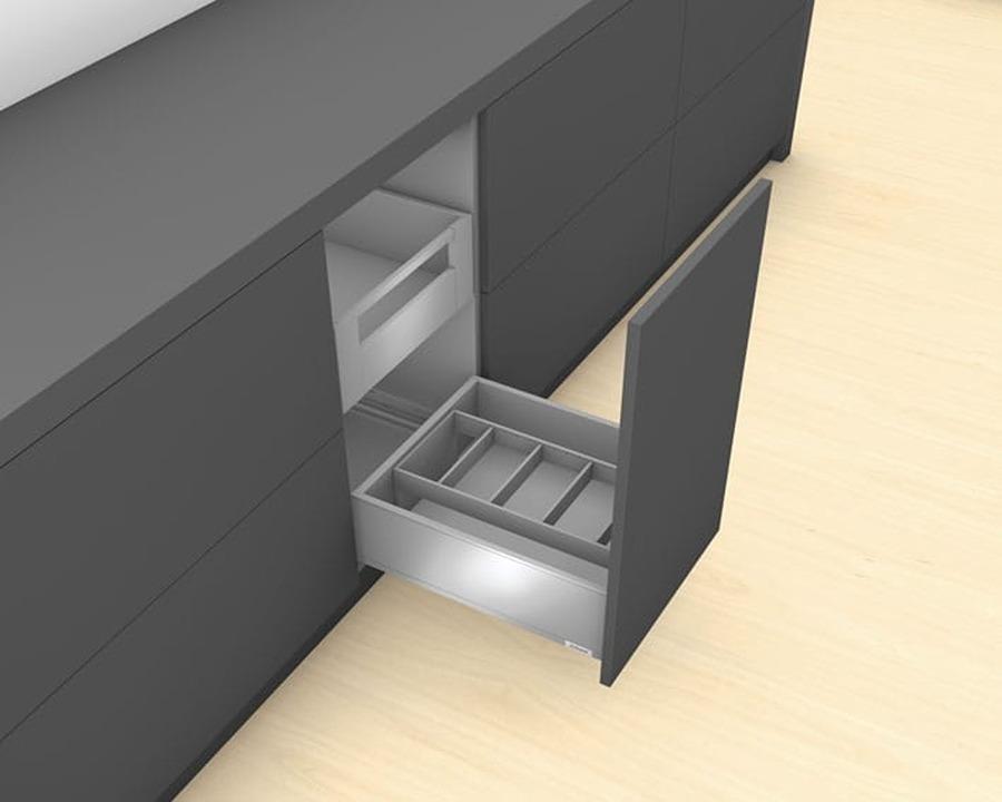 Blum AMBIA-LINE bottle set 2 200mm Silk white ZC7B0200S by W&B