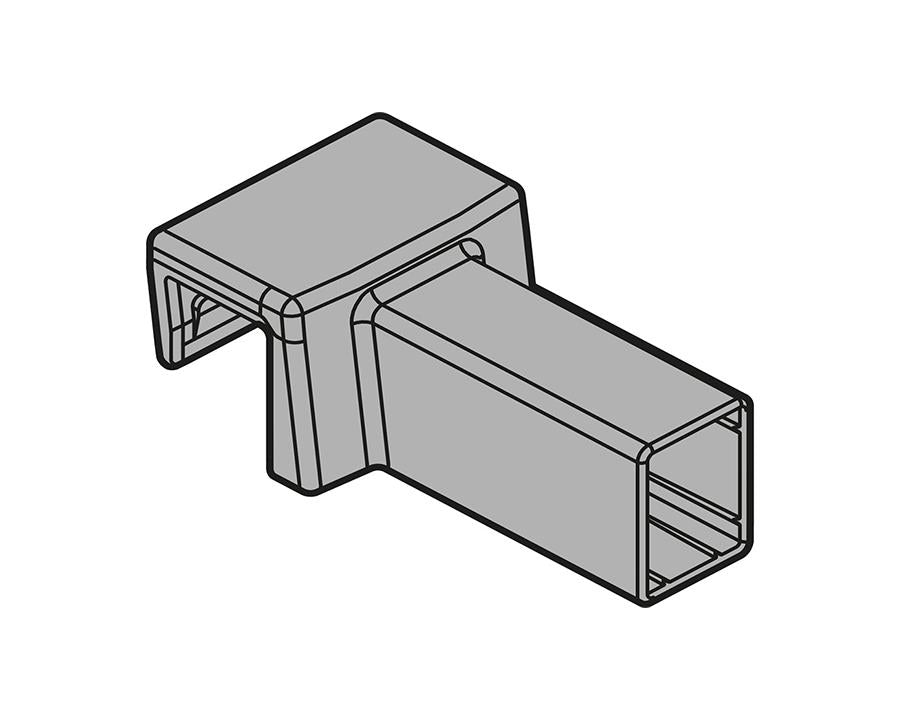 Blum AMBIA-LINE LEGRABOX Cross Gallery Connector Silk White ZC7U10E0 by W&B
