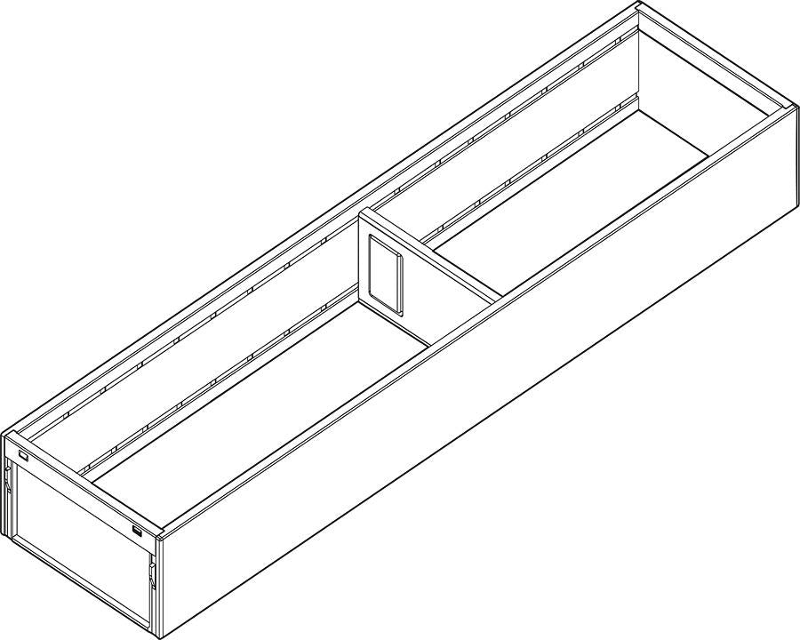 Blum AMBIA-LINE Steel Frame Series 1 Indium Grey Size: 450mm by W&B