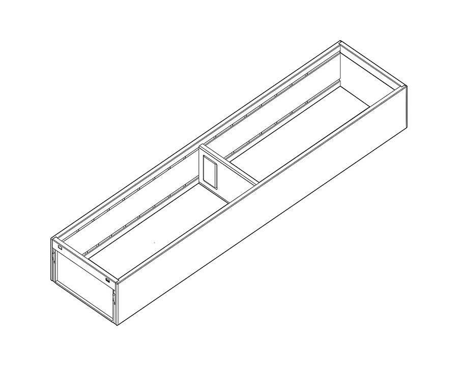 Blum AMBIA-LINE Steel Frame Series 1 Silk White Size: 500mm ZC7S500RS1 by W&B