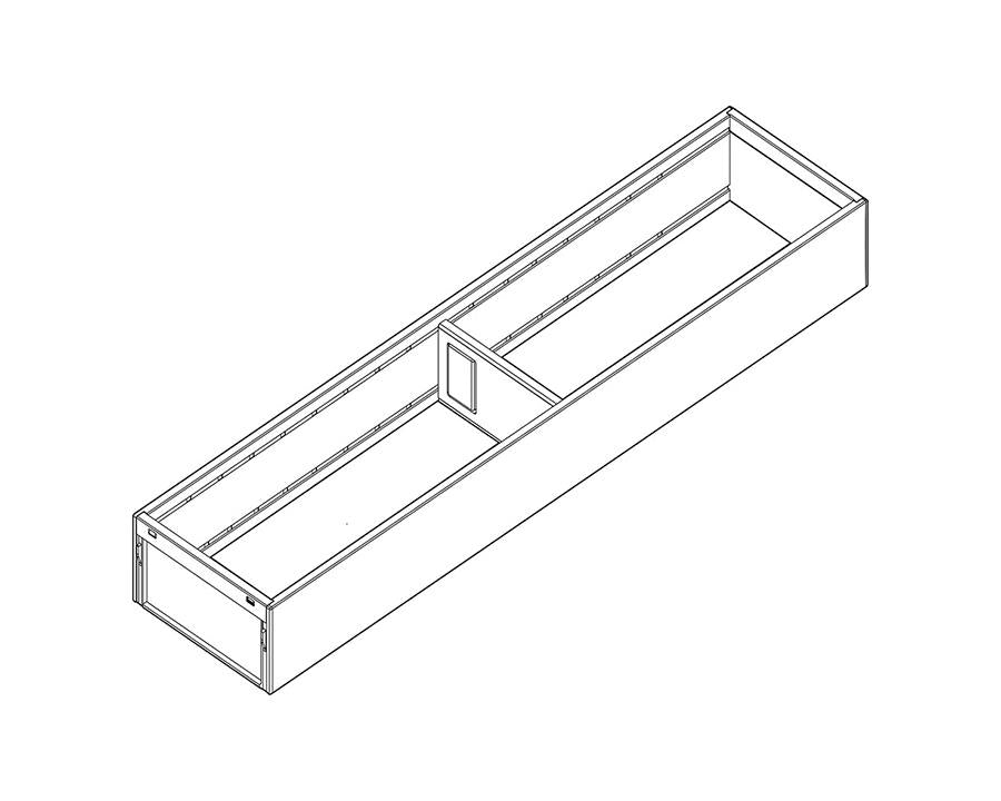 Blum AMBIA-LINE Steel Frame Series 1 Silk White Size: 550mm ZC7S550RS1 by W&B