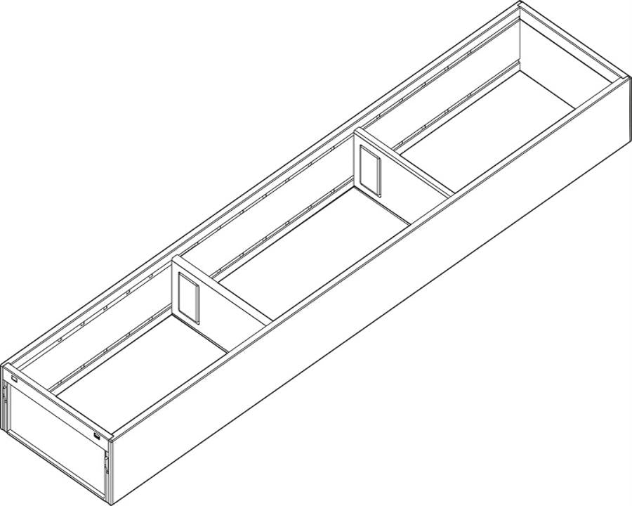 Blum AMBIA-LINE Steel Frame Series 1 Carbon Black Size: 600mm ZC7S600RS1 by W&B