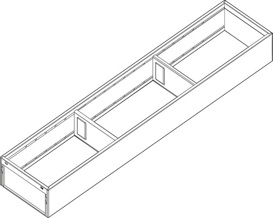 Blum AMBIA-LINE Steel Frame Series 1 Indium Grey Size: 600mm by W&B