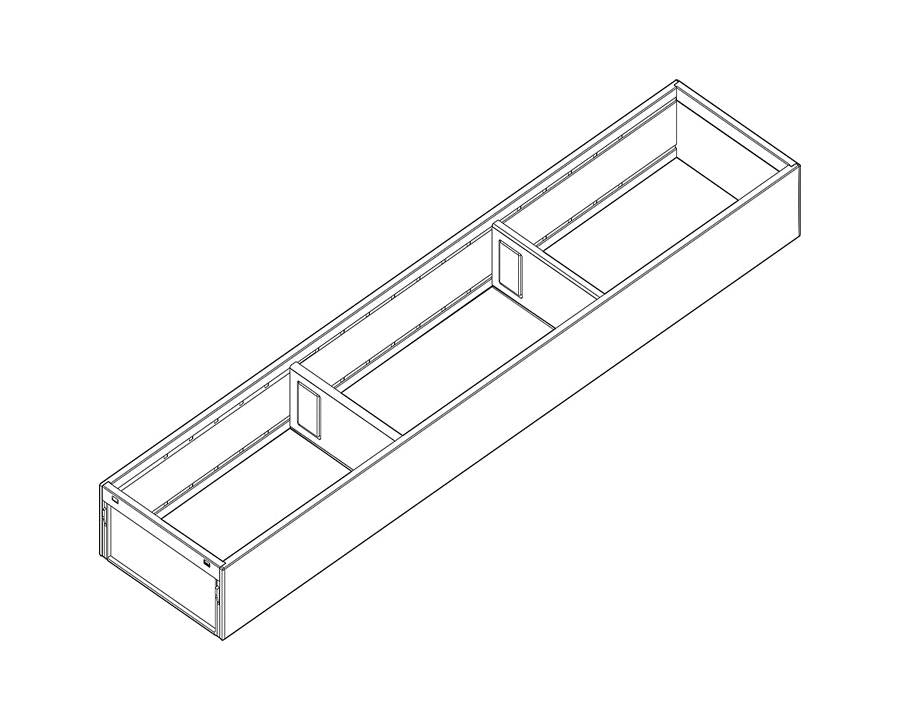 Blum AMBIA-LINE Steel Frame Series 1 Silk White Size: 600mm ZC7S600RS1 by W&B