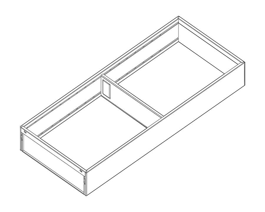Blum AMBIA-LINE Steel Frame Series 2 Silk White Size: 500mm by W&B
