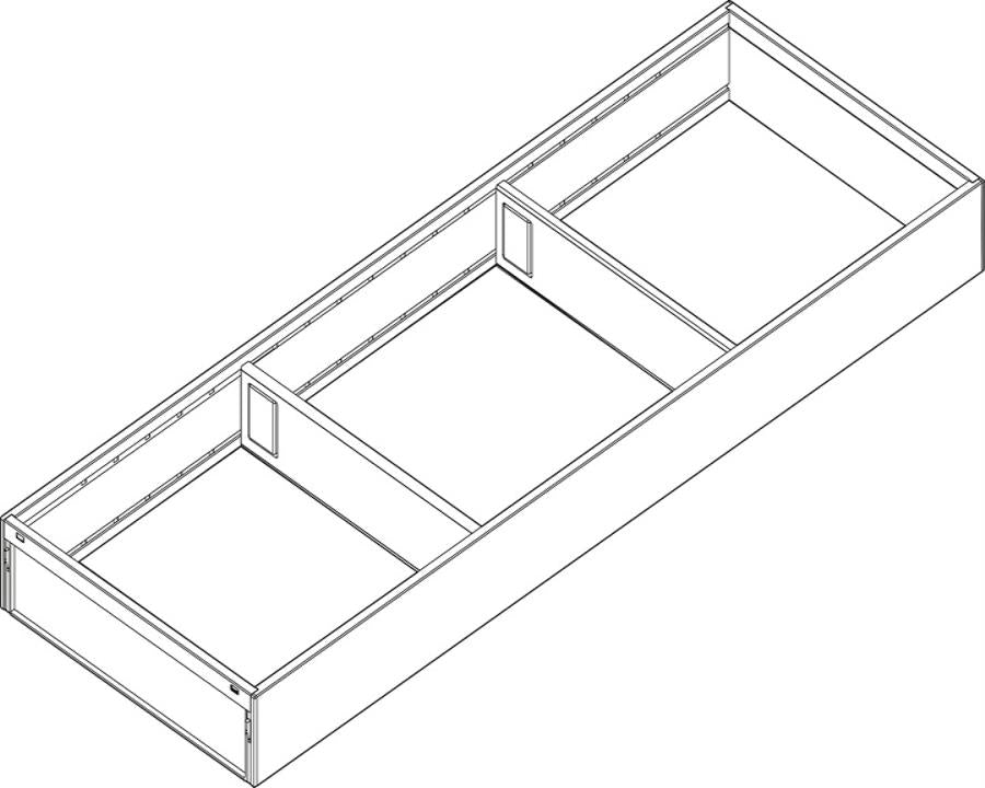 Blum AMBIA-LINE Steel Frame Series 2 Carbon Black Size: 600mm ZC7S600RS2 by W&B