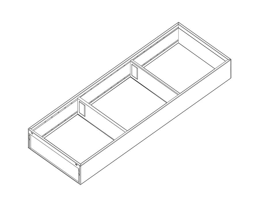 Blum AMBIA-LINE Steel Frame Series 2 Orion Grey Size: 600mm by W&B