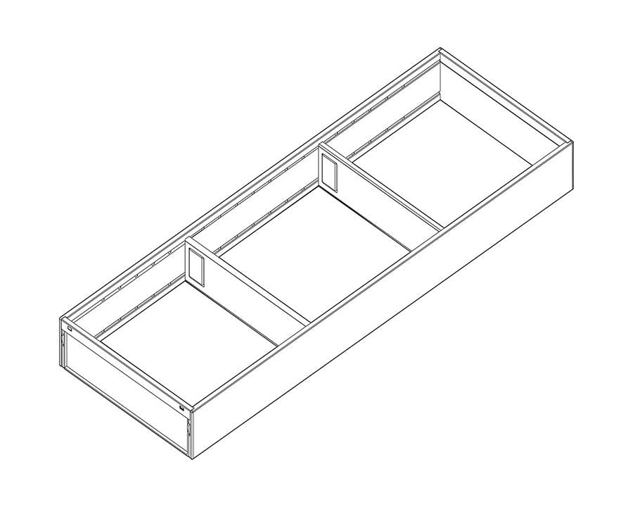 Blum AMBIA-LINE Steel Frame Series 2 Silk White Size: 600mm by W&B