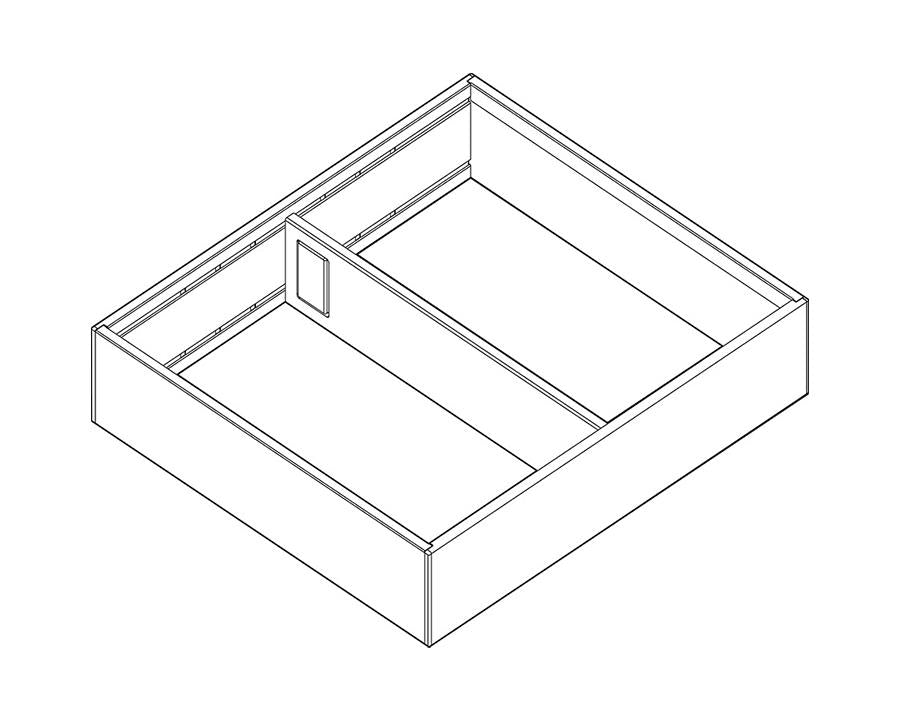 Blum AMBIA-LINE Steel Frame Series 3 Silk White Size: 270mm by W&B