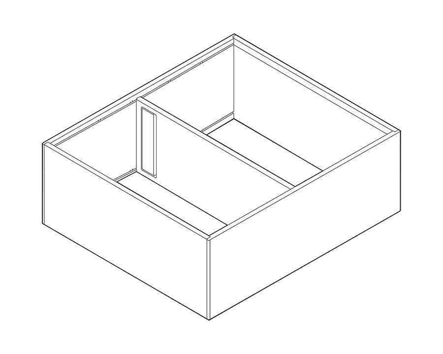 Blum AMBIA-LINE Steel Frame Series 5 Silk White Size: 270mm ZC7F300RSU by W&B