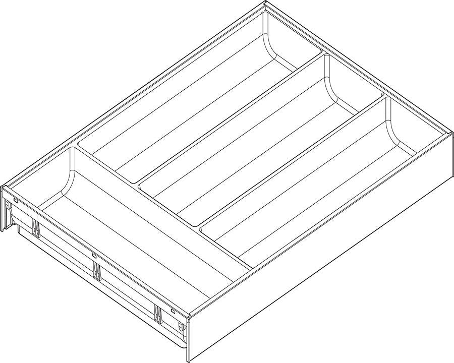 Blum AMBIA-LINE Soft Touch Indium Grey Size: 450mm ZC7S450BS3 by W&B
