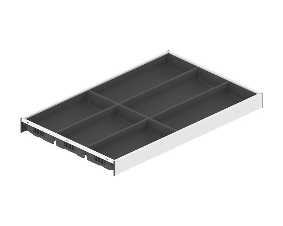 Blum AMBIA-LINE Soft Touch Silk White, Grey insert Size: 500mm ZC7S500BS3 by W&B